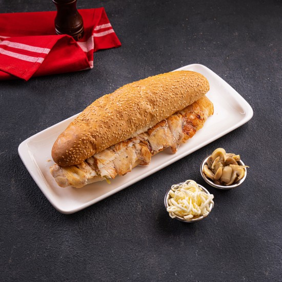 Shawarma with mushrooms and kashkaval